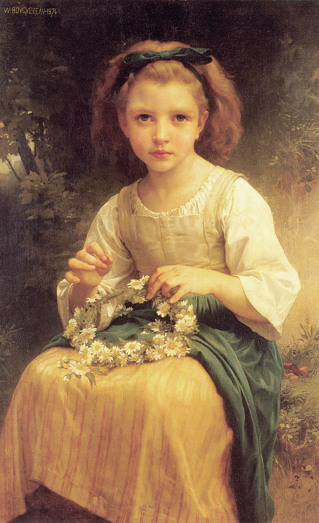 William-Adolphe Bouguereau - Enfant tressant une couronne